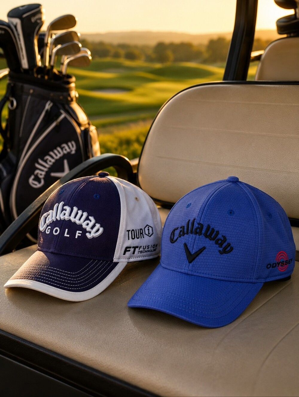 Callaway Golf Hat Bundle Tour Performance & Odyssey Blue Adjustable